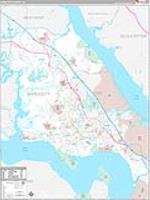 James City, Va Carrier Route Wall Map